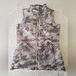 BURTON DryRide Multi Print Camo Pattern Puffer Vest Size XS